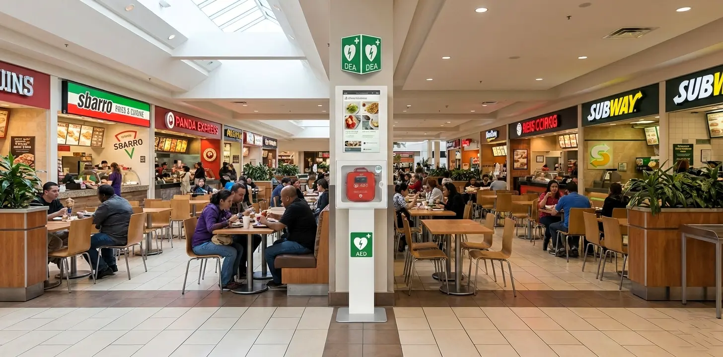 CareSign AED24 Indoor + CS Stand (2)